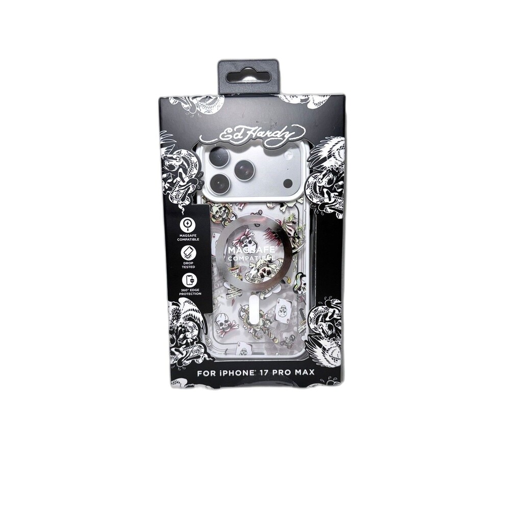 Ed Hardy Phone Case For iphone 17 Pro Max Magsafe-360 Edge Protection New In Box